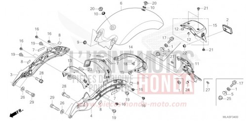 REAR FENDER CMX1100D3S de 2025